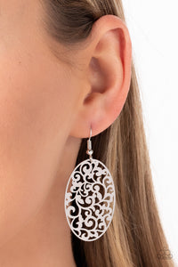 Secret Orchards - Silver Earrings - Paparazzi Accessories
