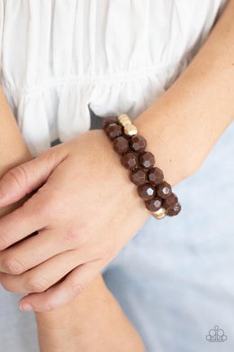 Grecian Glamour - Brown Bracelet - Paparazzi Accessories