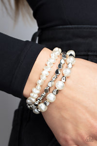 Shoreside Soiree - White Bracelet - Paparazzi Accessories