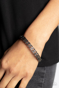Some Serious Shimmer - Black Bracelet - Paparazzi Accessories