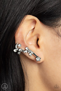 Astral Anthem - White Post Earrings - Paparazzi Accessories