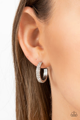 Positively Petite - White Earrings - Paparazzi Accessories