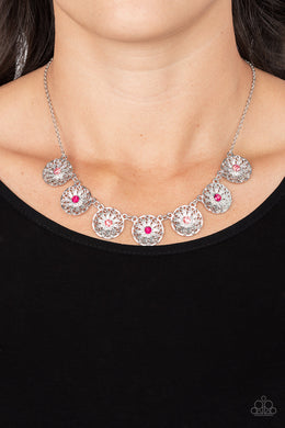 Garden Greetings - Pink Necklace - Paparazzi Accessories