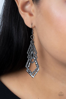 Totally TERRA-ific - Black Earrings - Paparazzi Accessories