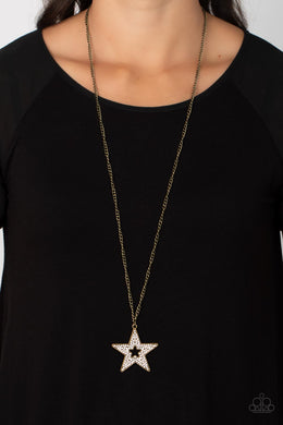 Superstar Stylist - Brass Necklace - Paparazzi Accessories