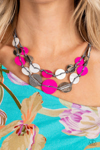 Barefoot Beaches - Pink Necklace - Paparazzi Accessories