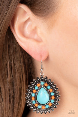 Sagebrush Sabbatical - Blue Earrings - Paparazzi Accessories