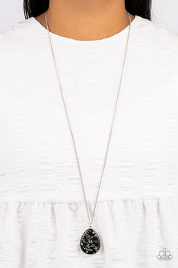 Shimmering Seafloors - Black Necklace - Paparazzi Accessories