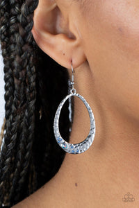 Seafoam Shimmer - Blue Earrings - Paparazzi Accessories
