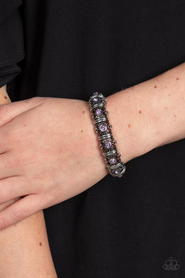 Ageless Glow - Purple Bracelet - Paparazzi Accessories