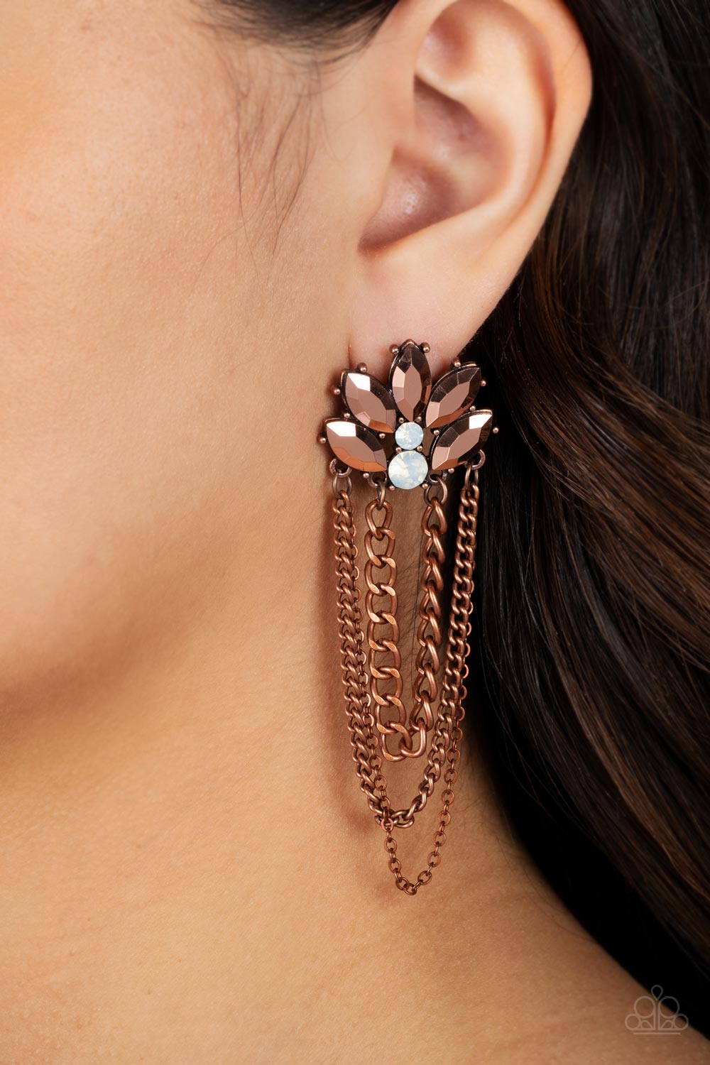 Reach for the SKYSCRAPERS - Copper Post Earrings - Paparazzi Accessories