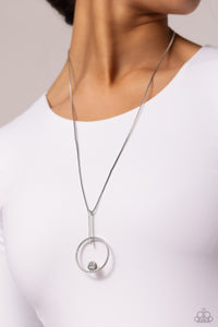 Hooped Theory - White Necklace - Paparazzi Accessories
