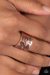 Blessed with Bling - Copper Ring - Paparazzi Accessories