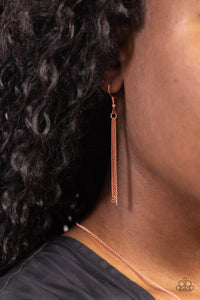 Sparkling Stones - Copper Necklace - Paparazzi Accessories