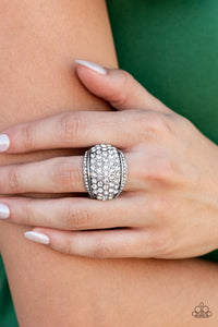 Running OFF SPARKLE - White Ring - Paparazzi Accessories