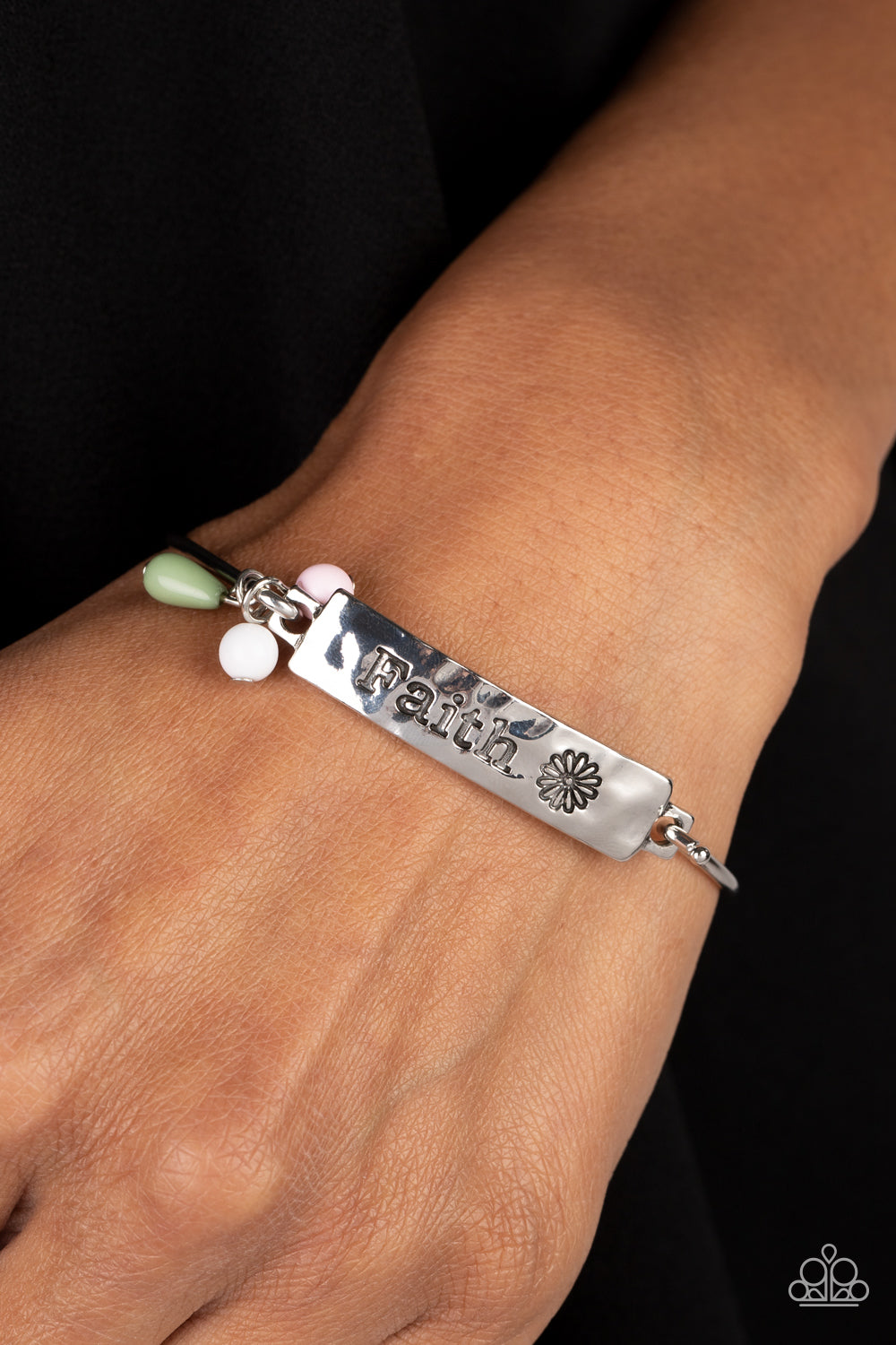 Flirting with Faith - Green Bracelet - Paparazzi Accessories