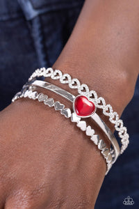 You Win My Heart - Red Bracelet - Paparazzi Accessories