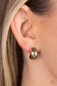 Burnished Beauty - Brass Earrings - Paparazzi Accessories