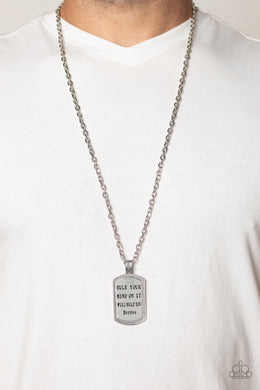 Empire State of Mind - Silver Mens Necklace - Paparazzi Accessories