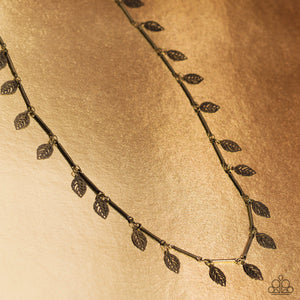LEAF a Light On - Brass Necklace - Paparazzi Accessories