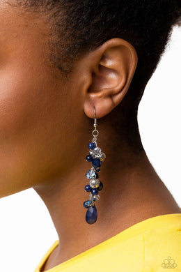 Cheeky Cascade - Blue Earrings - Paparazzi Accessories