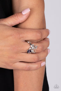 Flawless Flutter - Purple Ring - Paparazzi Accessories