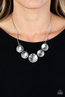 Swanky Shimmer - White Necklace - Paparazzi Accessories