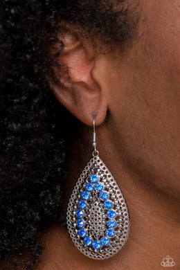Spirited Socialite - Blue Earrings - Paparazzi Accessories