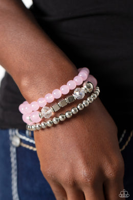 CUBE Your Enthusiasm - Pink Bracelet - Paparazzi Accessories