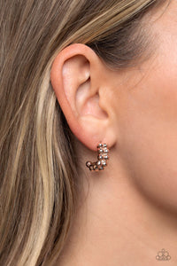 Bubbling Beauty - Rose Gold Earrings - Paparazzi Accessories