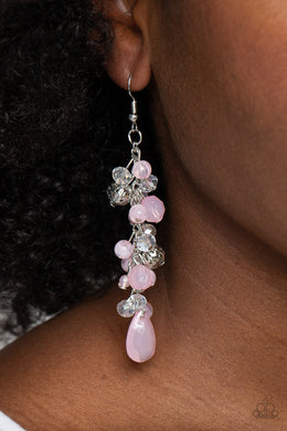 Cheeky Cascade - Pink Earrings - Paparazzi Accessories