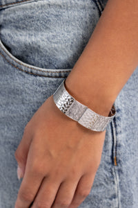 Textured Traveler - Silver Bracelet - Paparazzi Accessories