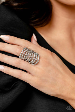 Rippling Rarity - White Ring - Paparazzi Accessories