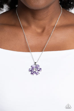 Fancy Flower Girl - Purple Necklace - Paparazzi Accessories
