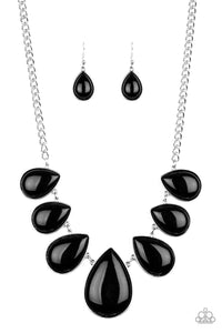 Drop Zone - Black Necklace - Paparazzi Accessories - Sassysblingandthings