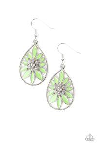 Floral Morals - Green Earrings - Paparazzi Accessories - Sassysblingandthings