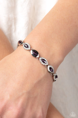 Some Serious Sparkle - Purple Bracelet - Paparazzi Accessories