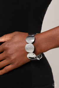 Rippling Record - Silver Bracelet - Paparazzi Accessories