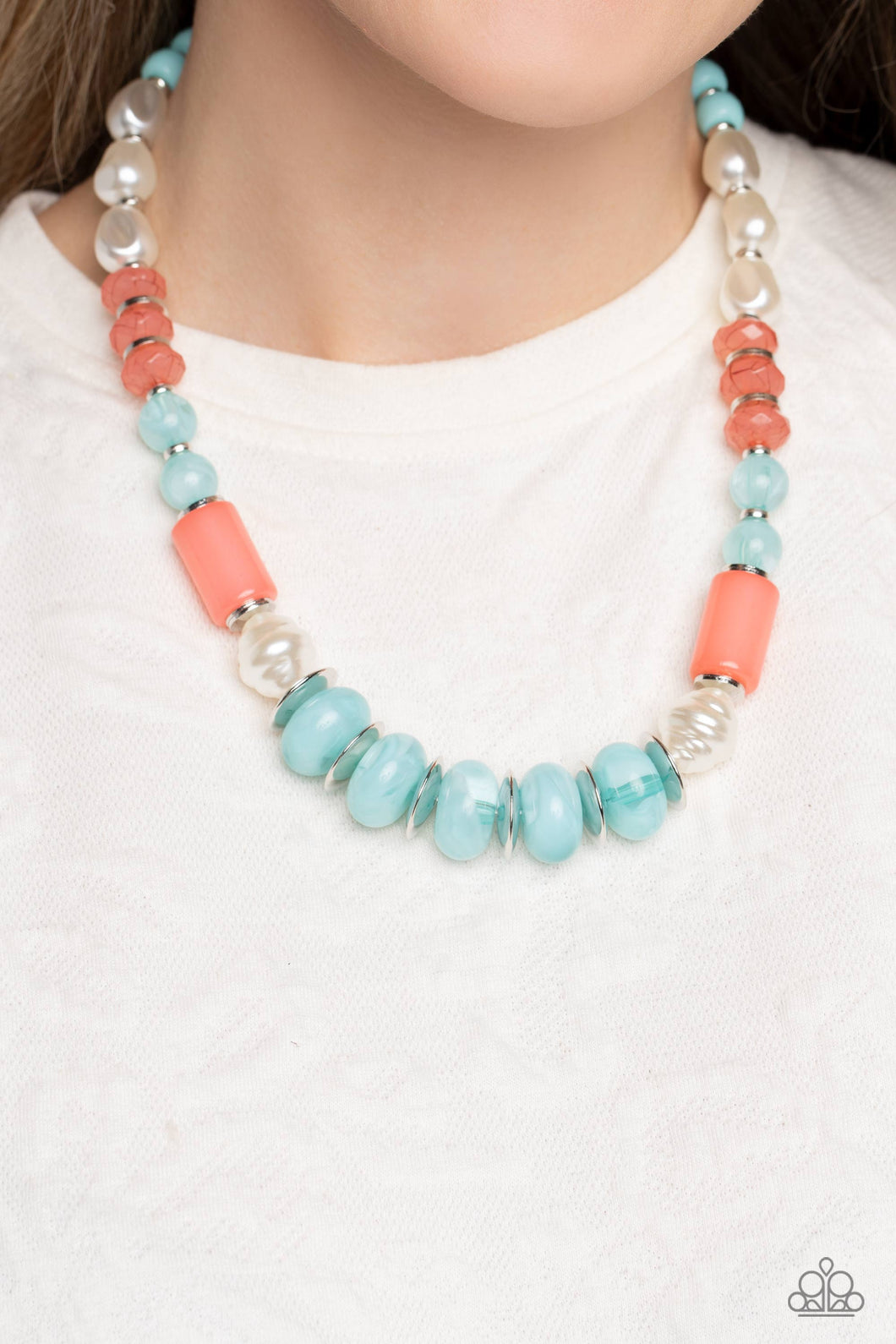 A SHEEN Slate - Blue Necklace - Paparazzi Accessories