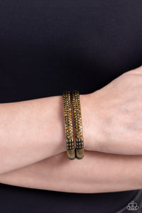 STACKED Up - Brass Bracelet - Paparazzi Accessories