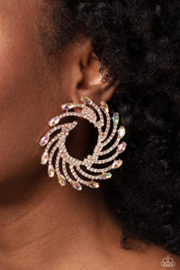 Firework Fanfare - Copper Post Earrings - Paparazzi Accessories