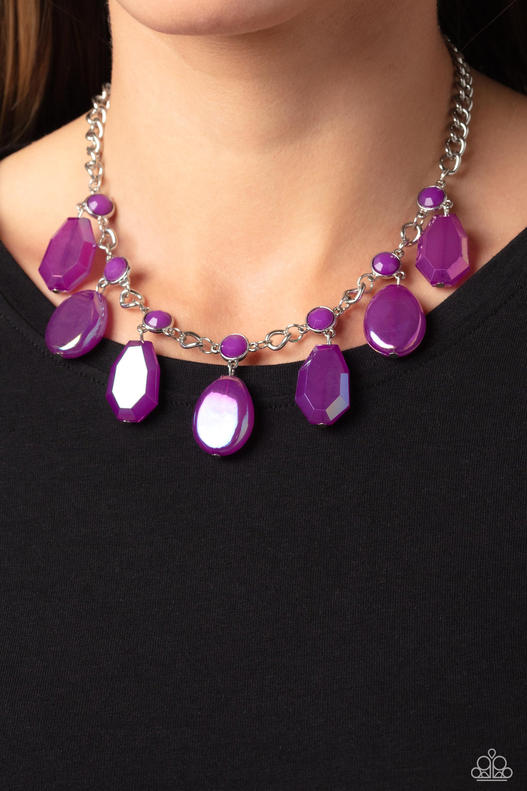 Maldives Mural - Purple Necklace - Paparazzi Accessories