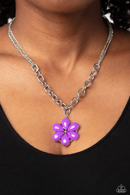 Dazzling Dahlia - Purple Necklace - Paparazzi Accessories