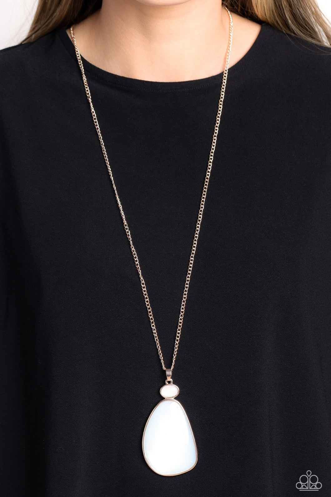 Geometric Glow - Rose Gold Necklace - Paparazzi Accessories