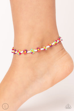 Midsummer Daisy - Multi Anklet - Paparazzi Accessories