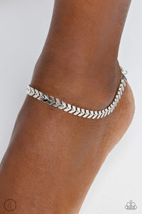 Point in Time - Silver Anklet - Paparazzi Accessories