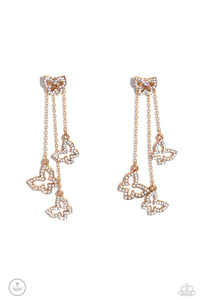 boisterous-butterfly-gold-post earrings-paparazzi-accessories