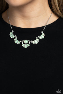 Dancing Dimension - Green Necklace - Paparazzi Accessories