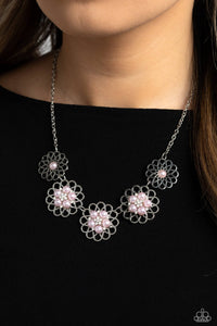 Mandala Mosaic - Pink Necklace - Paparazzi Accessories