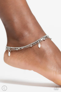 Surf City - White Anklet - Paparazzi Accessories